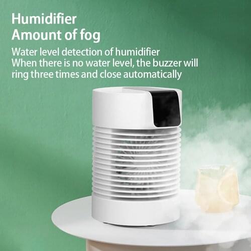 Portable Air Conditioner Desktop Water Cooling Fan Automatic Shaking Head Air Cooler Charging Humidifier Mini Air Condition#db4