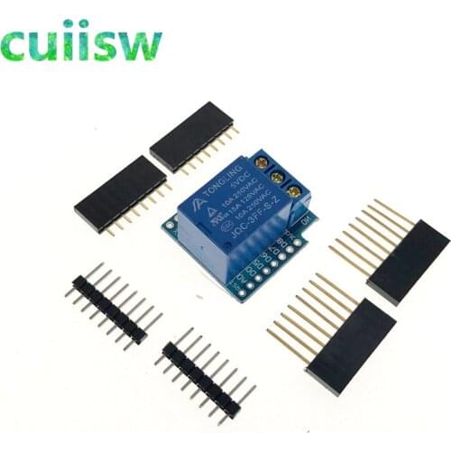Cuiisw Relay Module For D1 MINI 5V hight level trigger One 1 Channel Relay Module interface Board Shield For D1 MINI