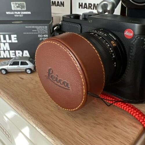 Handmade Cowhide Leica Q Typ116 QP Camera Q2 Lens Cover Leather Case Protective Cover Anti-separation Rope