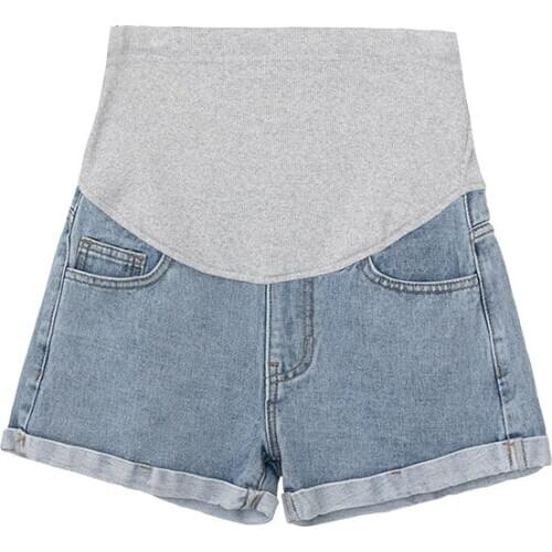 Maternity Belly Shorts Summer Pregnant Short Jeans Denim Shorts Loose Pants For Pregnant Women Pants Pregnancy Shorts