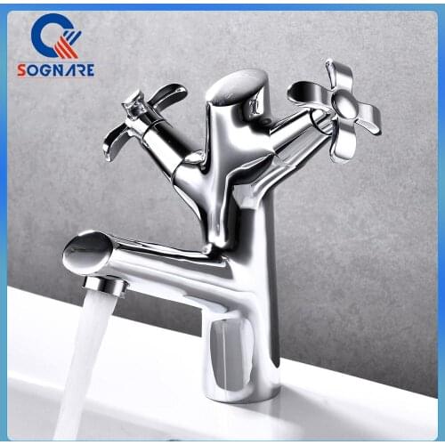 Bathroom Faucet Solid Brass Basin Mixer Bathroom Accessories Tap Cold Hot Bathroom Sink Basin Mixer Tap Crane Torneira News