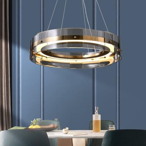 FKL Modern Gold chandelier living room Dining room Bedroom Duplex Building Villa Atmospheric Crystal Glass Chandelier