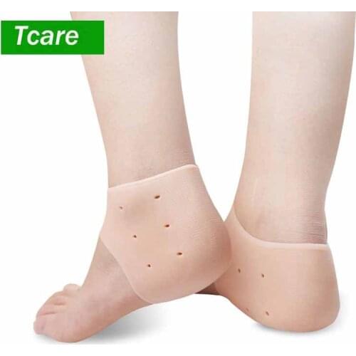 Tcare 1Pair Silicone Gel Shock Absorption Heel Sleeves-The Best for Protecting Your Sore Feet From Aches Pains Plantar Fasciitis