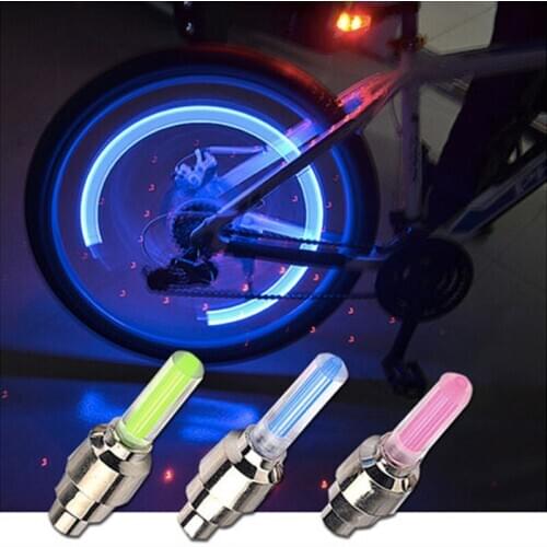Cycling Bicycle Light LED with Battery Mountain MTB Road Bike Lights LEDs Tyre Tire Valve Caps Wheel spokes Fluorescent Light