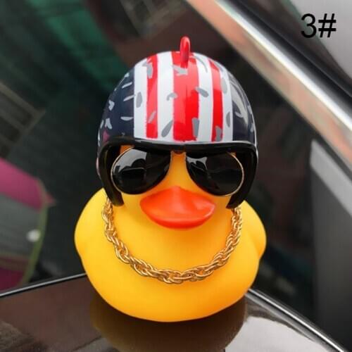 1pc Car Goods Gift Wind-breaking Wave-breaking Duck For Car Ornaments Auto Interior Decoration With Lamp/Without Lamp