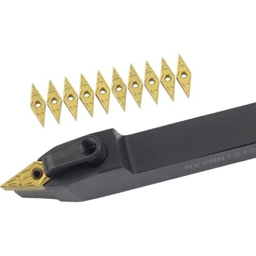 1pc MVVNN1616K16 MVVNN2020K16 MVVNN2525M16 External Triangul Turning Tool Holder VNMG16 Carbide Inserts Lathe Cutting Tools Set