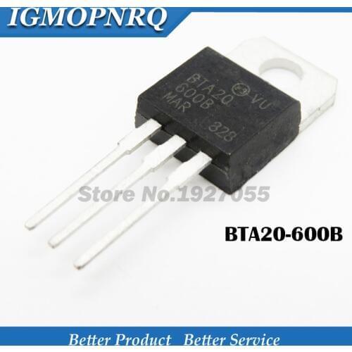 10pcs/lot BTA20-600B BTA20 BTA20-600 Triacs 20 Amp 600 Volt TO-220 new In Stock
