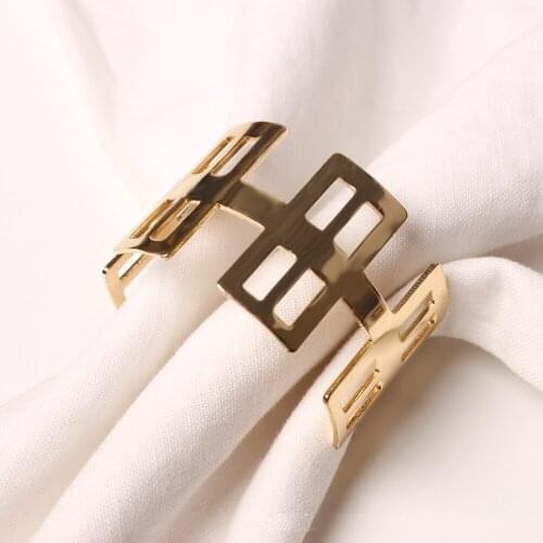 12PCS Hotel napkin ring mouth cloth ring model room restaurant western napkin classic Japanese and Chinese napkin ring