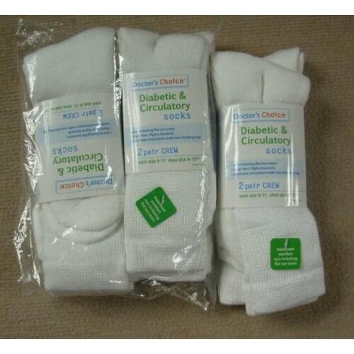 2pairs Non Elastic Socks 100% Cotton High Quality for Diabetic Foot Care Gift for Old People SOCK 9-11