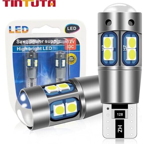 2PCS W5W T10 WY5W 3030 10LED car led Car Wedge Parking Light Turn Side Bulbs Instrument Lamp Auto License Plate Light White