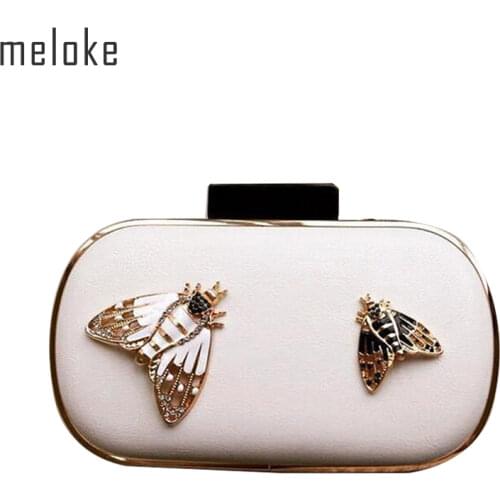 2020 high quality women diamond bee evening bags brand dinner clutch wallets with chain party bags drop shipping MN459