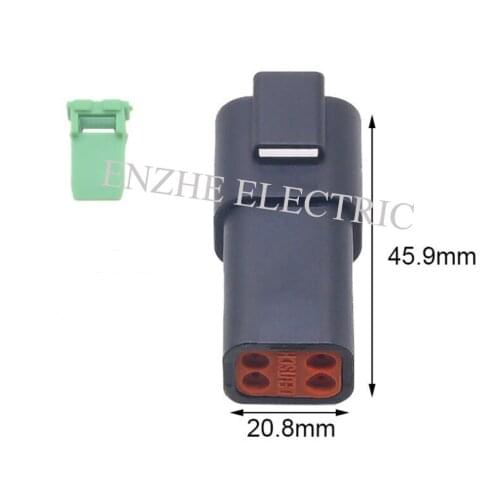50SET DT series car female connector cable male terminal DT04-4P 4 pin Plug connector sockets DJ7041-1.6-11 rubber connector