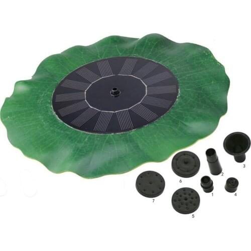 50% Hot Sale Fashion 190L/H Lotus Leaf Floating Water Pump Solar Panel Garden Pond Fountain Garden Supplies