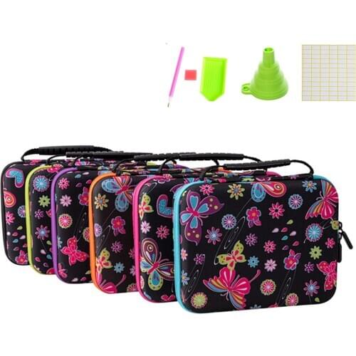 5D Diamond Painting Butterfly Storage Box 30-Slot Diamond Painting Accessories Tools Jewelry Bead Storage Jar Rhinestones