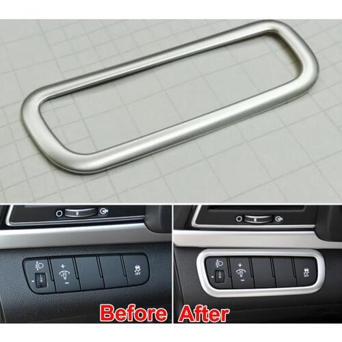 BBQ@FUKA ABS Car Interior HeadLight Lamp Switch Button Frame Cover Trim Stying Sticker Fit For Hyundai Elantra 2016 Car decal