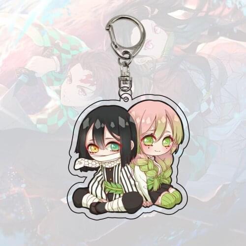 Anime Demon Slayer: Kimetsu No Yaiba Keychain Double-sided Acrylic Pendant Keyring Cosplay Gift