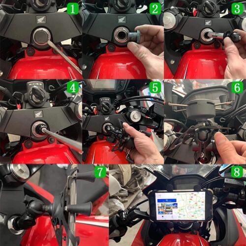 Phone Holder USB Charger For KAWASAKI ZX600 NINJA ZX-6RR ZX-14R ZZR1400 ZX14R ZX6R Motorcycle GPS
