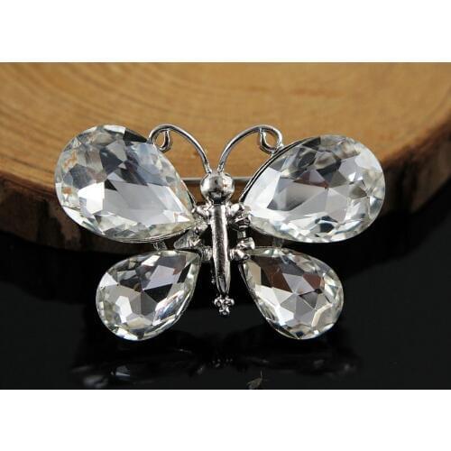 Elegant Black Butterfly Brooch pins for women wedding party dresses girls men clothes corsage flying butterfly animal clips