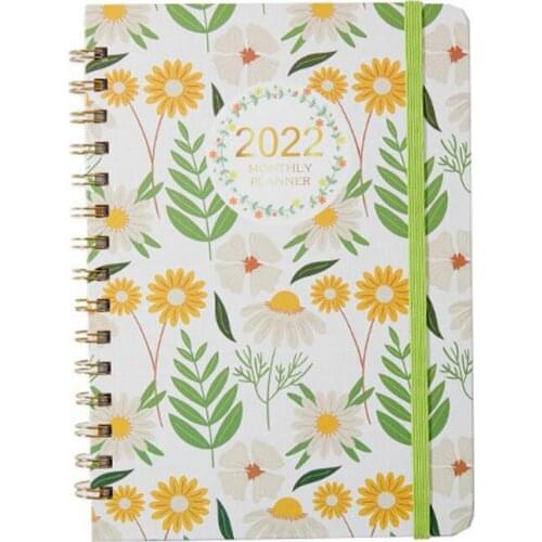 2022 Daily Weekly Planner Agenda Notebook Diary Journal Spiral Organizer Goals Habit Schedule Stationery Office School Supplies