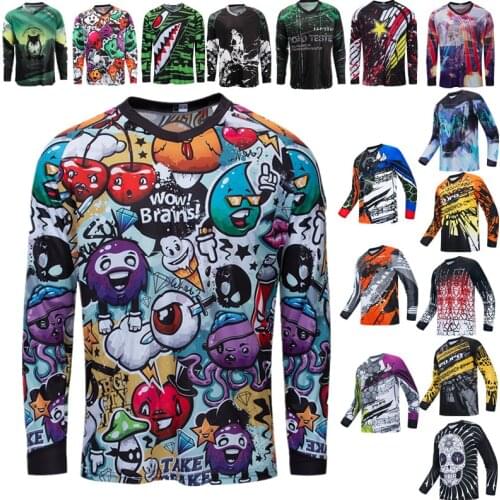 Mountain Bike Downhill Jersey Pro Team Long Sleeve Cycling Jersey Enduro Motocross MTB Bicycle Jersey Off Road Motorcycle Shirt