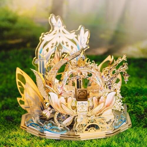 Art Model 3D Metal Puzzle Elf 's Carriage Model kits DIY Laser Cut Assemble Jigsaw Toys GIFT For Children