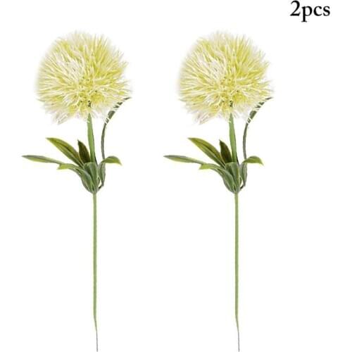 2pcs Artificial Dandelion Realistic Artificial Grass Decorative Artificial Flower Fake Flower For Vase
