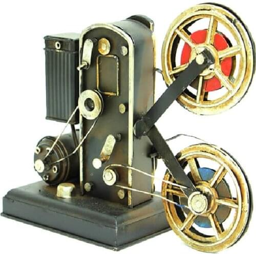 Antique Decor Metal Vintage Projector Classic Creative Desktop Trinket Miniature Gift Nostalgic Handmade Hand Painted Quality