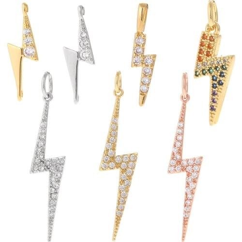 Lightning Jewelry Charms for Jewelry Making Cute Moon Star Charm Pendant Charms Diy Earrings Necklace Bracelet MakeGold Copper