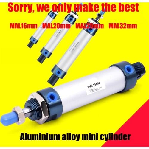 Mini cylinder mal16/20/25 / diameter 32mm aluminum alloy 100 pneumatic putter 100 round cylinder 16*20mm small cylinder