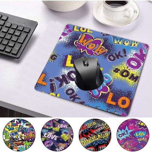 Antifouling Fashion Mouse Pad Smooth Waterproof PU Leather Durable Mouse-pad Graffiti Art Pattern Portable Game Mouse Mat