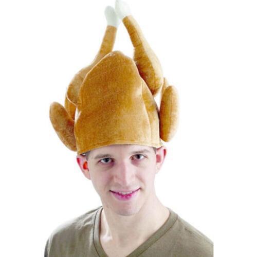 Stuffed Christmas Turkey Hat Adult Xmas Novelty Fancy Costume Accessory