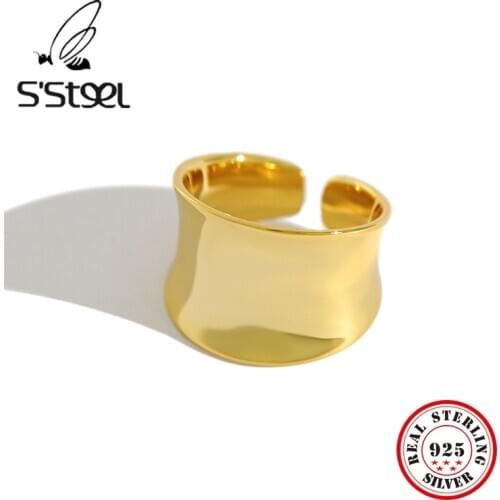 Irregular 925 Sterling Silver Rings For Women Resizable Handmade Anillos Plata 925 Para Accesorios Mujer Moda 2021 Jewelry Gift