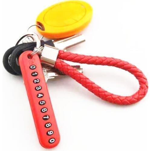 Anti-lost Phone Number Plate Car Keychain Pendant for Volkswagen POLO Tiguan Passat Golf EOS Scirocco Bora Lavida Touran Beetle