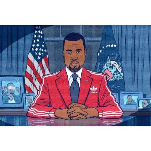 New Kanye West for President 2020 Custom Rap-Silk Art Poster Wall Sicker Decoration Gift