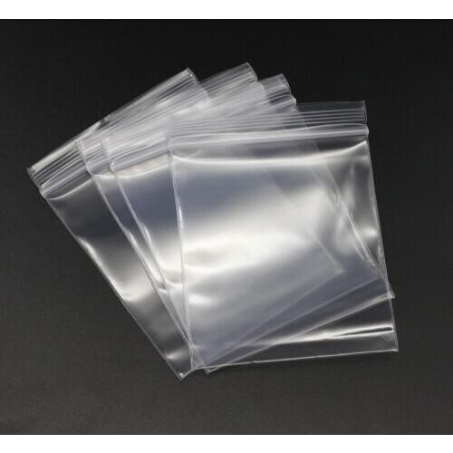 100pcs/bag Transparent Ziplock Plastic Bags Jewelry Reclosable Storage Bag Vacuum Storage Bag Poly Clear Bags wholesale