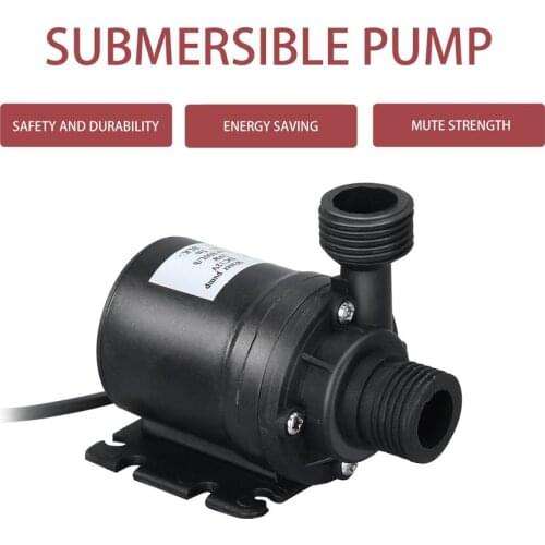 Professional Ultra Quiet Mini DC 12V Lift 5M 800L/H Brushless Motor Submersible Water Pump Multifunction Threaded Water Pump