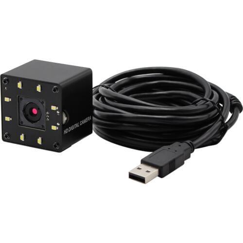 Autofocus Industrial Webcam 5Megapixel 2592*1944 30 degree lens CMOS OV5640 USB Webcam Camera with White LED for Day and Night