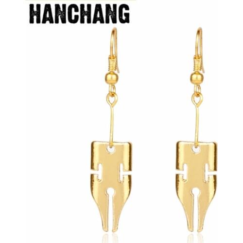 JOJOS Bizarre Adventure Earring Rohan Kishibe Pen Earring Jewelry Written Pen Nib Writer Drop Earring Wedding Decoration