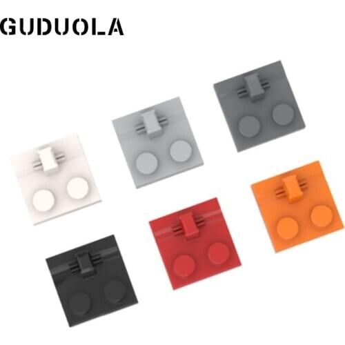 Guduola Hinge Plate 2 x 2 with 1 Locking Finger on Top 92582 MOC Building Block DIY Education Toys Parts 30pcs/LOT