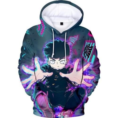 Mob Psycho 100 Hoodies Anime 3D Sweatshirt Fashion Casual Harajuku Hoodies Men/women High Quality 3D Print Boys Unisex Pullovers