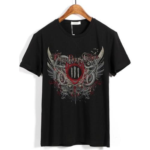 7 designs Three Days Grace Rock vintage camiseta 3D print Shirt ropa fitness Punk heavy metal Cotton skateboard black white tee