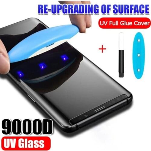 UV Tempered Glass For Samsung Galaxy S21 S20 S10 S9 S8 Plus S10E S105G S21 S20ULTRA Note 20 10 9 8 Note20Ultra Screen Protector