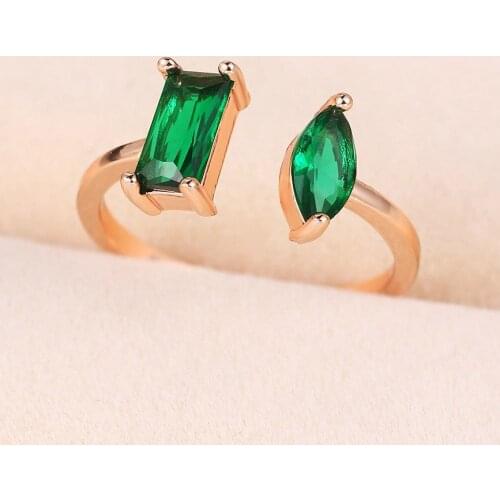 2021 New Design Geometric Openning Rings For Women 5 Colors Zirconia Party Daily Accessories Fashion Jewelry R003