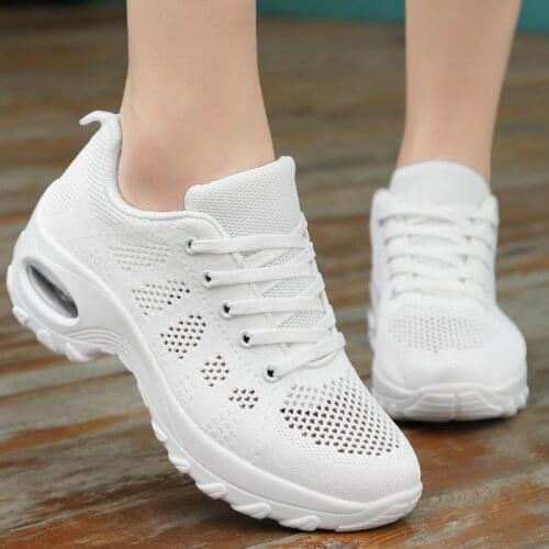 Increase Height Women Walking Shoes Outdoor Summer Breathable Fashion Woman Sneakers Comfort Wedges Platform Casual Ladies Shoes