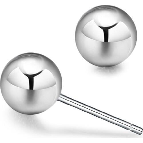 925 sterling silver new arrival simple round design ladiesstud earrings women wholesale female jewelry gift drop shipping