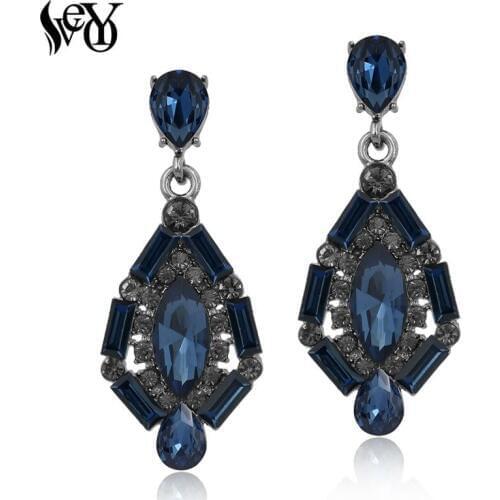 VEYO Crystal Earring for Woman Drop Earrings Full of Rhinestone Earrings Spike Trendy Top Quality Fashion Jewelry