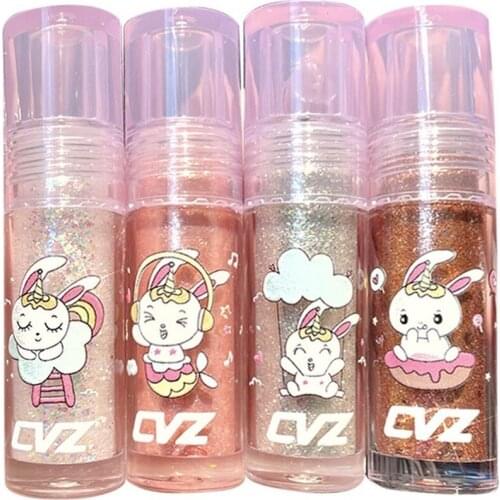 CVZ New Cartoon Liquid Monochrome Eyeshadow Beginner Glitter Pearly Sequins Waterproof Easy-to-Apply Long-lasting Eye Makeup