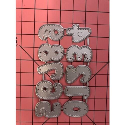 0-9 Numbers Set Metal Cutting Dies 3D DIY Scrapbooking Carbon Sharp Craft Die 97x57mm Photo Invitation Cards Decoration