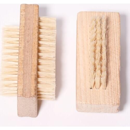 1Pc Nail Cleaning Nail Brush Tool Nail wood brush is two-sided surface File Manicure Tool Clean Brush For Nail Care Clean