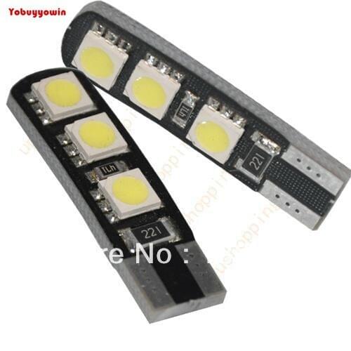 10pcs Blade T10 6 LED SMD 5050 Canbus Error Free Car Tail/Turn Bulbs White Light
